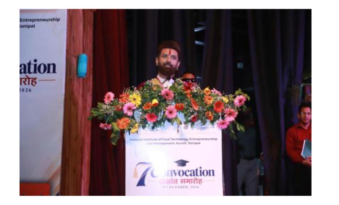 ఉపాధి సృష్టికర్తలుగా యువత ఎదగాలి ఆహార ప్రాసెసింగ్ రంగంలో అపార అవకాశాలు: చిరాగ్ పాస్వాన్
